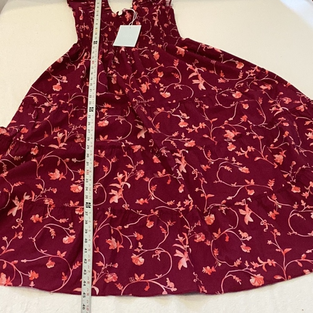NEW Hill House The Ellie Nap Dress in Burgundy Botanical XS - Picture 5 of 16